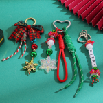 Christmas atmosphere keychain pendant woven lanyard