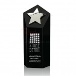 Metal Star Crystal Trophy