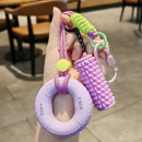 握力器+滾軸解壓鑰匙扣掛件