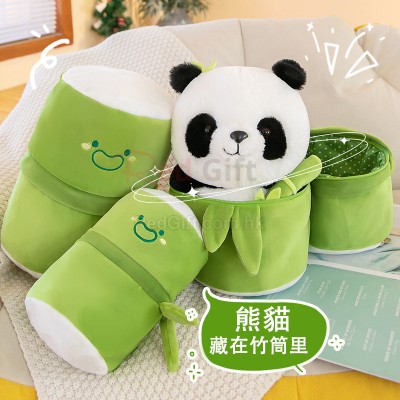 熊貓抱竹子玩偶