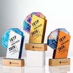 金屬水晶實木獎座