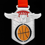 Basketball Hollow Rotating Medal