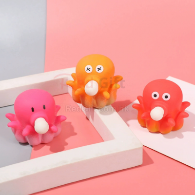 Little Octopus Bubble-Blowing Stress-Relief Squishy Toy Little Octopus Bubble-Blowing Stress-Relief Squishy Toy