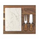 Fuzo Marble Cheeseboard with Knife Set