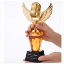 創意金屬話筒獎杯