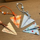 Fabric Paper Plane Pendant Keychain Fabric Paper Plane Pendant Keychain