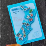 Custom Acrylic Map Fridge Magnets