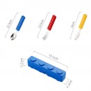 Silicone building block handle, stainless steel knife fork spoon three piece set