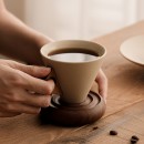 Stoneware Funnel Coffee Cup