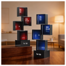 創意科技方形金屬水晶獎杯