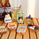 Magnetic refrigerator sticker bottle opener