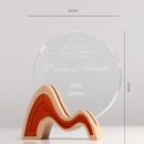 Wooden Crystal Trophy