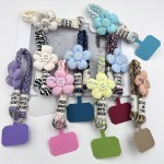 花朵撞色手機掛繩