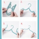 Folding Clothes Hanger With Storage Bag, Travel Clothes Drying Rack