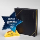 Crystal & Metal Trophy