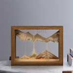 實木旋轉流沙畫解壓擺飾