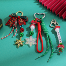 Christmas atmosphere keychain pendant woven lanyard