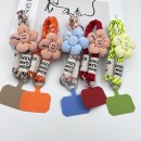 Flower Contrasting Color Mobile Phone Lanyard