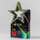 Colorful Five-Star Crystal Trophy