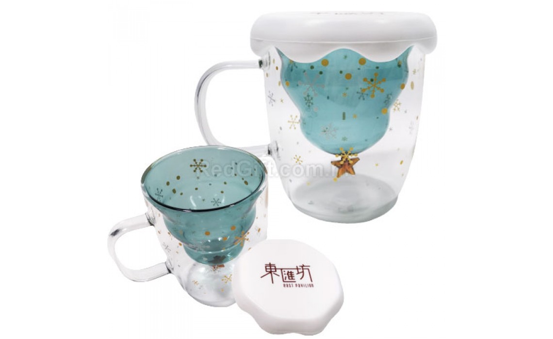 250ML Christmas-Tree Glass Mug-East Pavilion