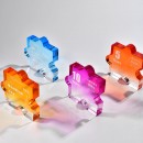 高階漸層創意拼圖水晶獎牌