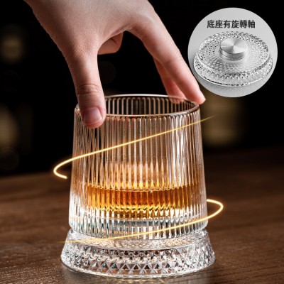 Rotatable Tumbler Crystal Glass