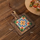 陶瓷實木杯墊隔熱墊 陶瓷實木杯墊隔熱墊