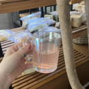 泡泡手把玻璃杯
