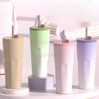 700ML Large Capacity Automatic Bounce Gradient Insulated Mug 700ML Large Capacity Automatic Bounce Gradient Insulated Mug