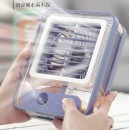 Transparent light touch air conditioner fan
