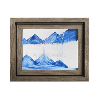 實木旋轉流沙畫解壓擺飾