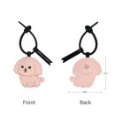 Pinch the sound producing leather keychain