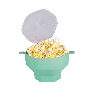 Silicone Popcorn Bowl With Handle Silicone Popcorn Bowl With Handle