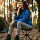 Rotatable Folding Stool for Outdoor Camping