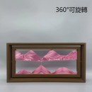 實木旋轉流沙畫解壓擺飾