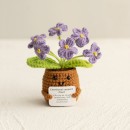 Knitted flower plant pot