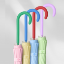 多巴胺撞色直杆长柄雨伞