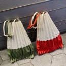 Pleated-design Canvas Bag