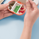 Electronic timed reminder for dividing medication boxes