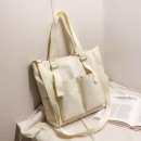 Double Pocket Canvas Messenger Bag