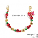 Christmas keychain beaded phone chain