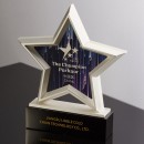Star Crystal Trophy with Metal Rim