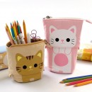 Pull Down Retractable Canvas Pencil Case