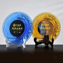 琥珀色琉璃銀碟