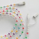 One to two colored bead charging cable