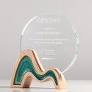 Wooden Crystal Trophy