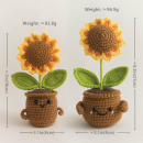 Knitted flower plant pot