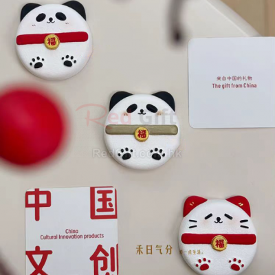 手繪熊貓香薰石膏掛件