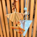 Fabric Paper Plane Pendant Keychain Fabric Paper Plane Pendant Keychain