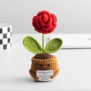Knitted flower plant pot